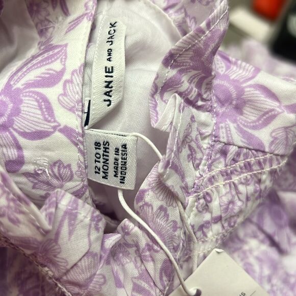 Janie and Jack 100046698 The Chelsea Smocked Top - pixie purple floral NWT - Picture 11 of 11